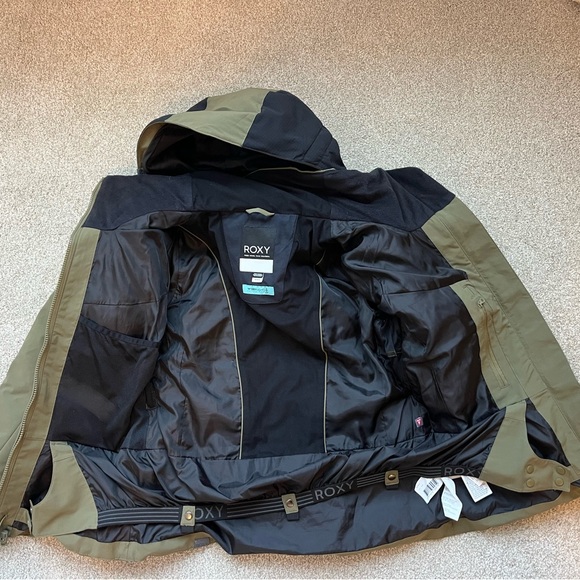 Women’s Roxy Olive Green Hooded Jacket - Picture 4 of 4